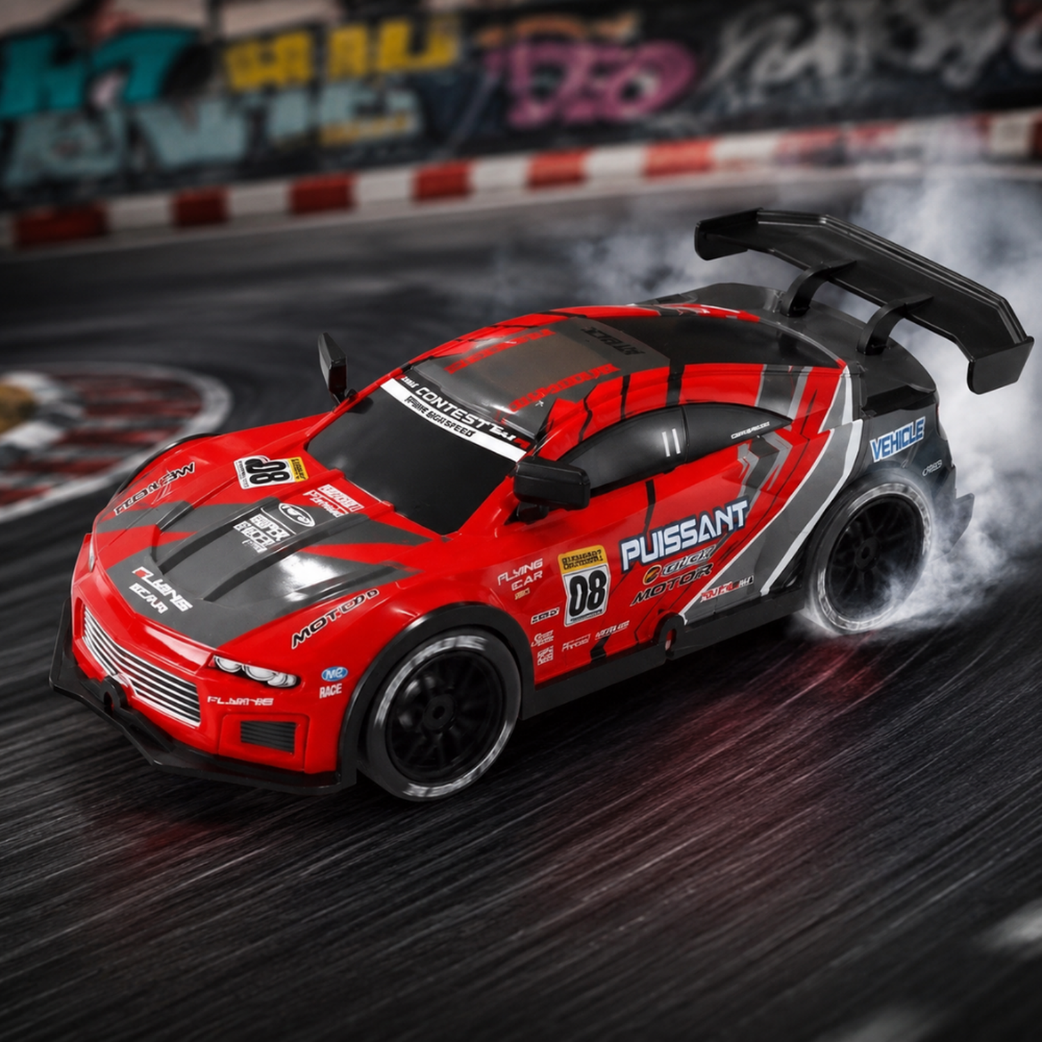 Auto Drift Control Rc Derrape Recargable Deportivo Luces-4