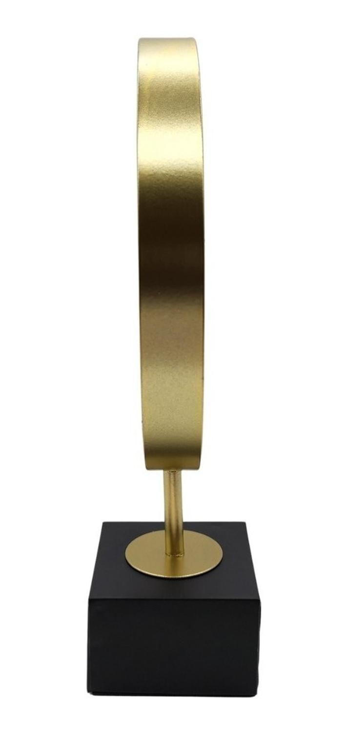 Tótem Decorativo Circunferencia Dorado Con Soporte-2