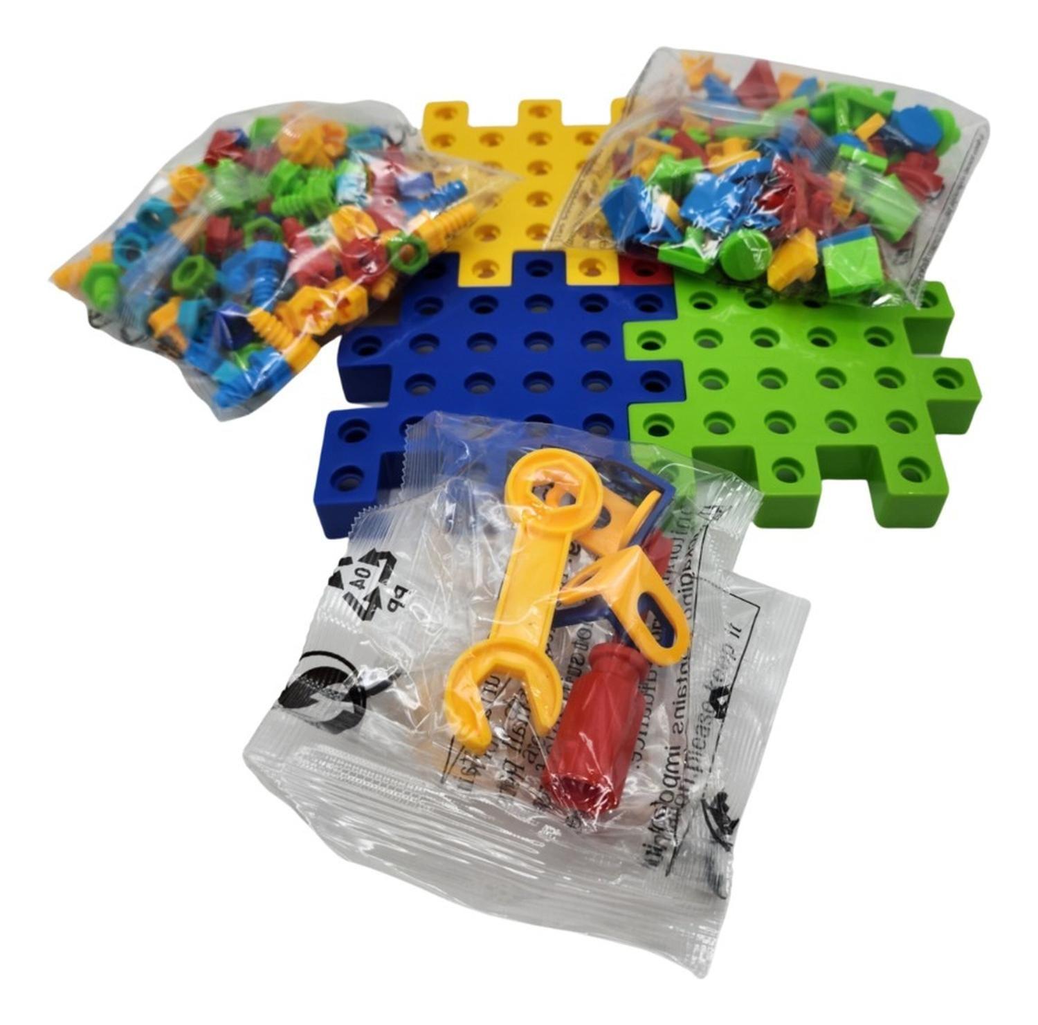 Juego De Mesa Engranajes Circuitos Bloques Educativo 202 Pcs-6