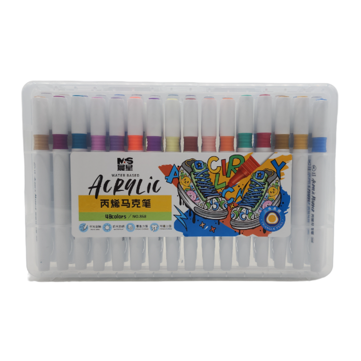 Set Marcadores Acrilicos 48 Lapices Calidad Arte Dibujo-4