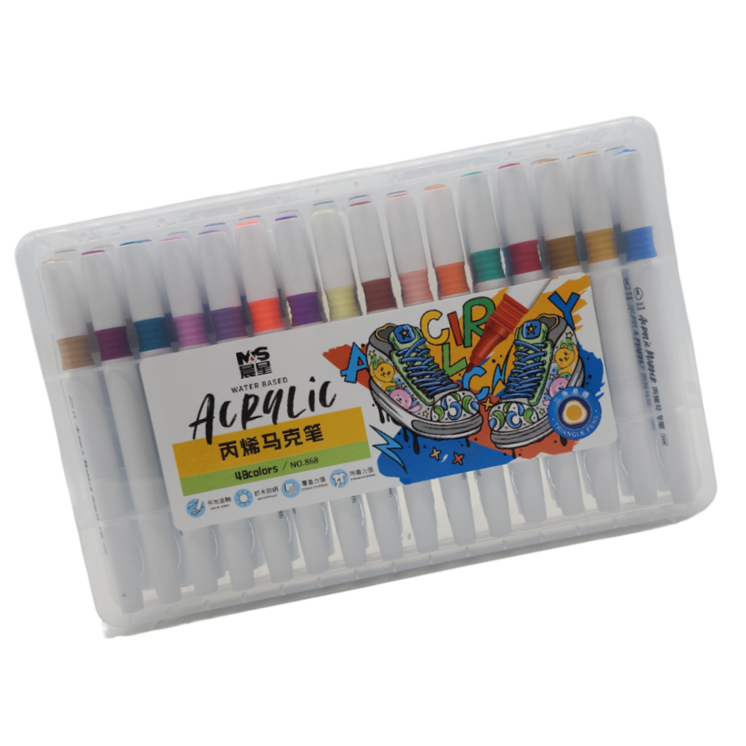 Set Marcadores Acrilicos 48 Lapices Calidad Arte Dibujo-6