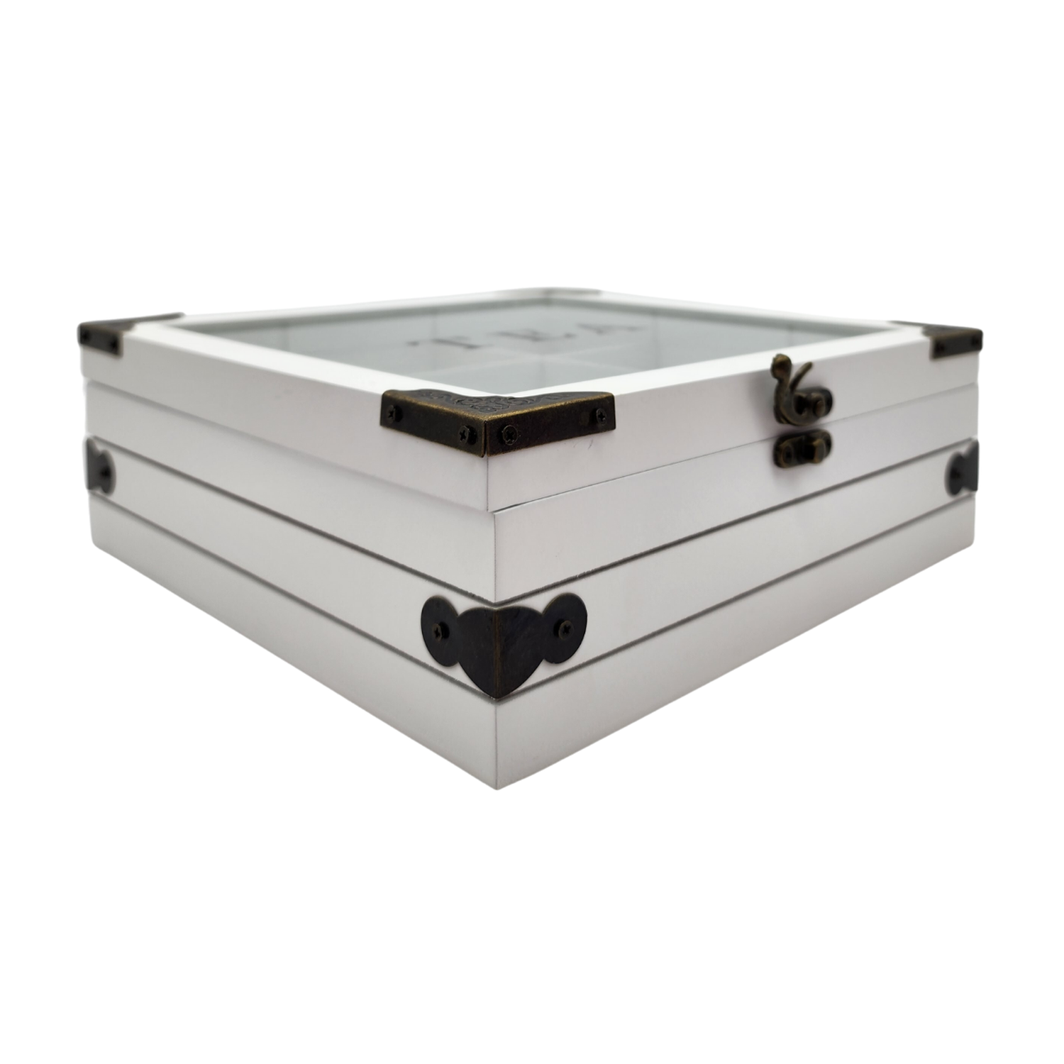 Caja De Té 9 Divisiones Tapa Con Diseño Decorativa Decohogar-3