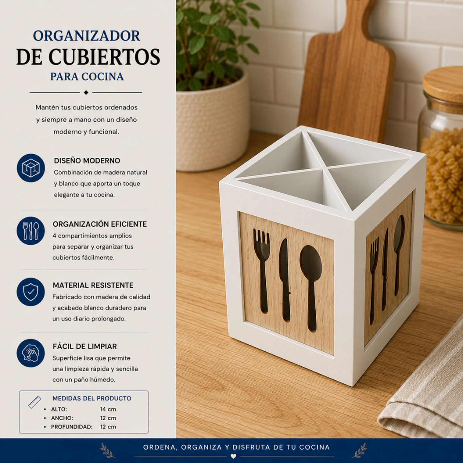 Organizador De Servicios Cubiertos De Cocina Porta Servicios-4
