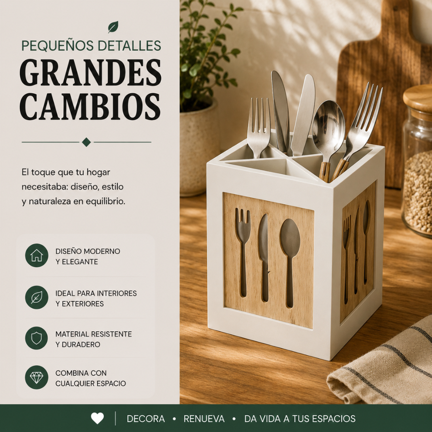 Organizador De Servicios Cubiertos De Cocina Porta Servicios-5