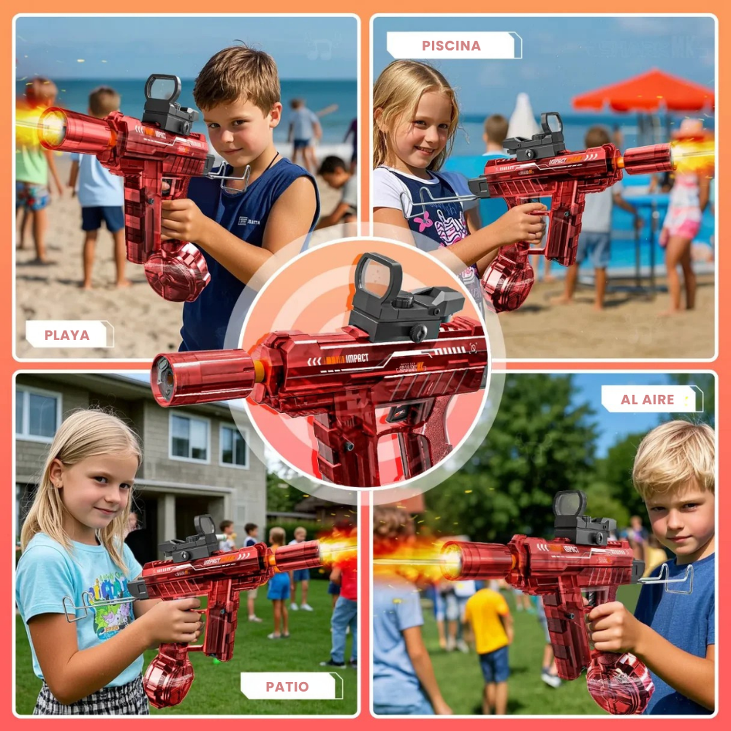 Pistola de Agua Uzi Electrica Automatica Alta Potencia-4