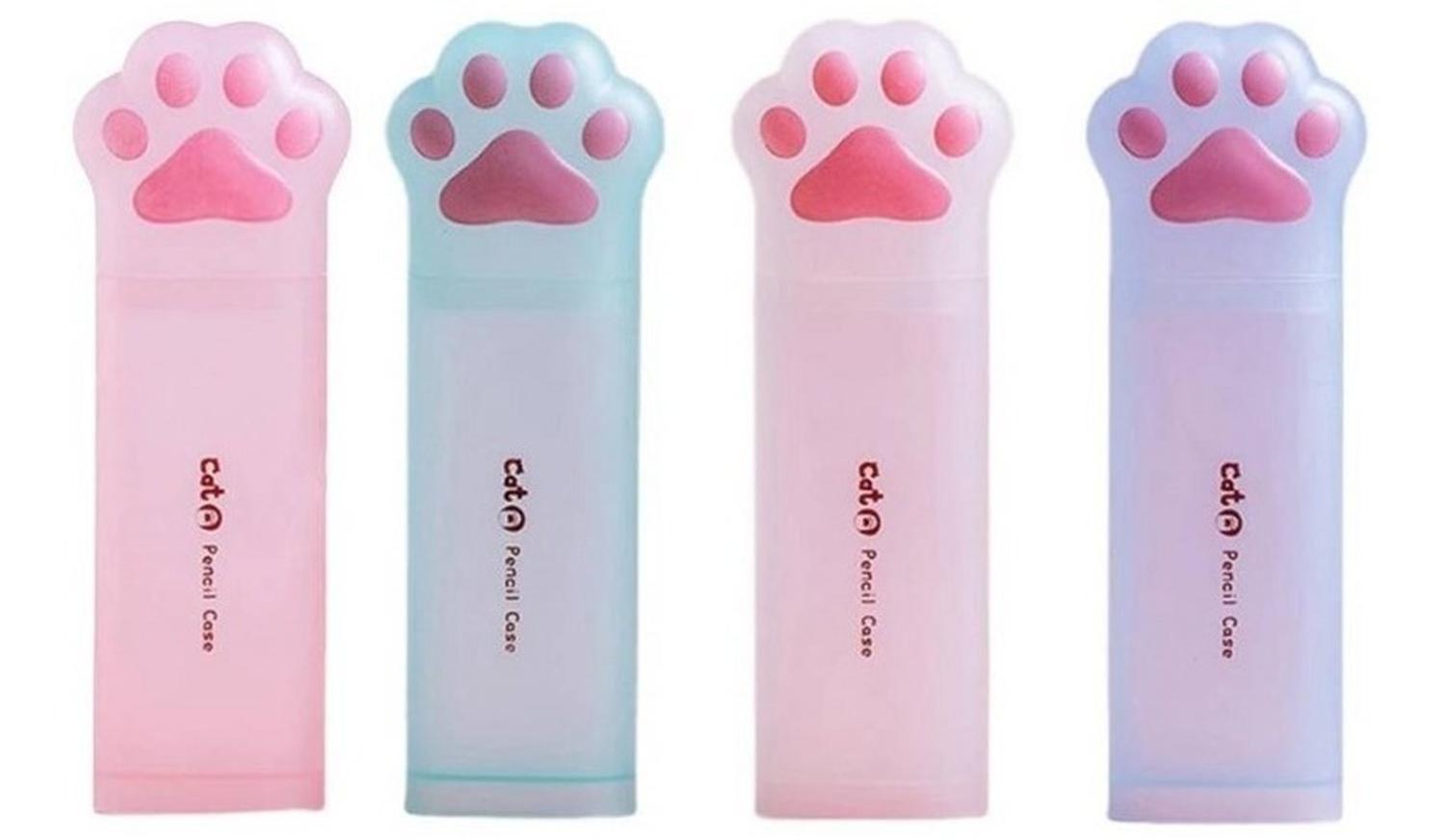 Estuche Lápices Patita De Gato Kawaii Cute Varios Colores-0