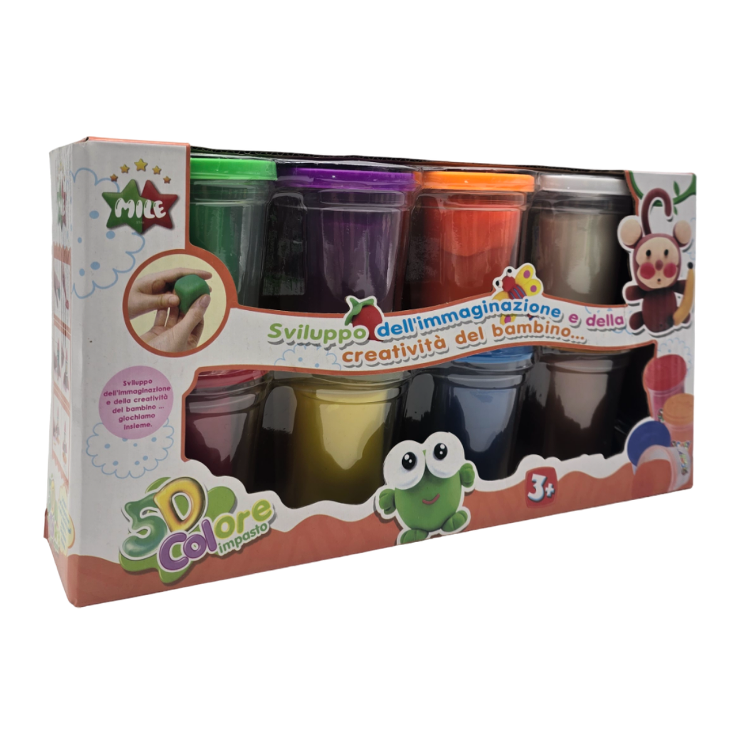 Set De Masas 8 Colores Latas Plasticina Didactica Divertida-0