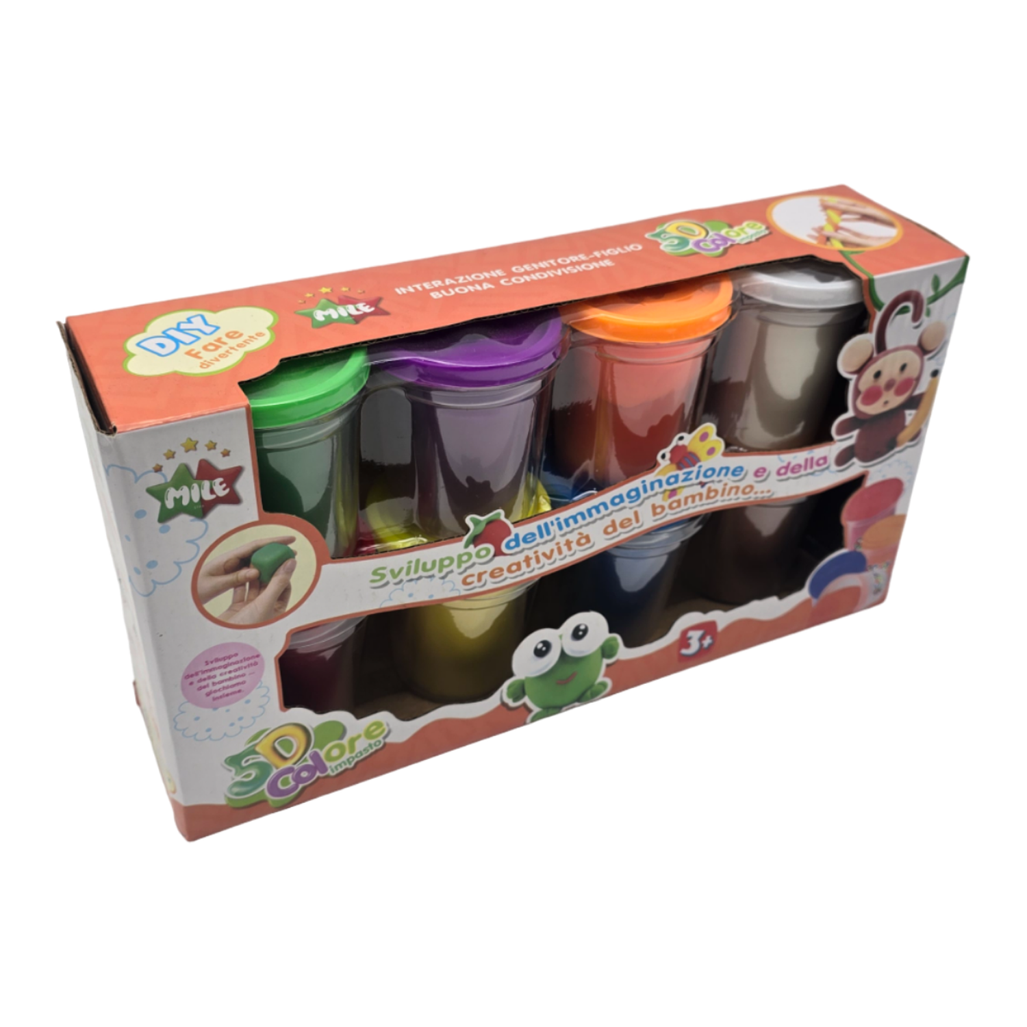 Set De Masas 8 Colores Latas Plasticina Didactica Divertida-1