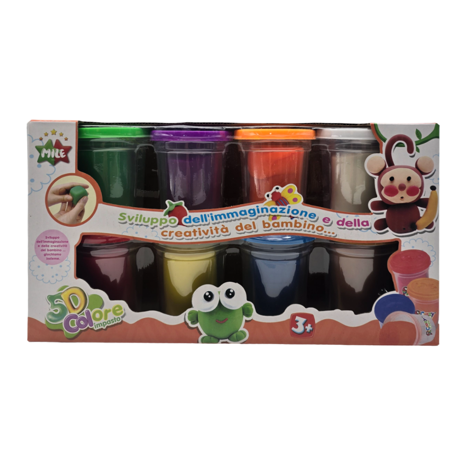 Set De Masas 8 Colores Latas Plasticina Didactica Divertida-2