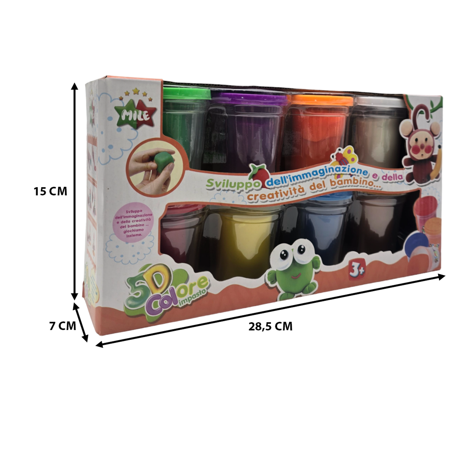 Set De Masas 8 Colores Latas Plasticina Didactica Divertida-5