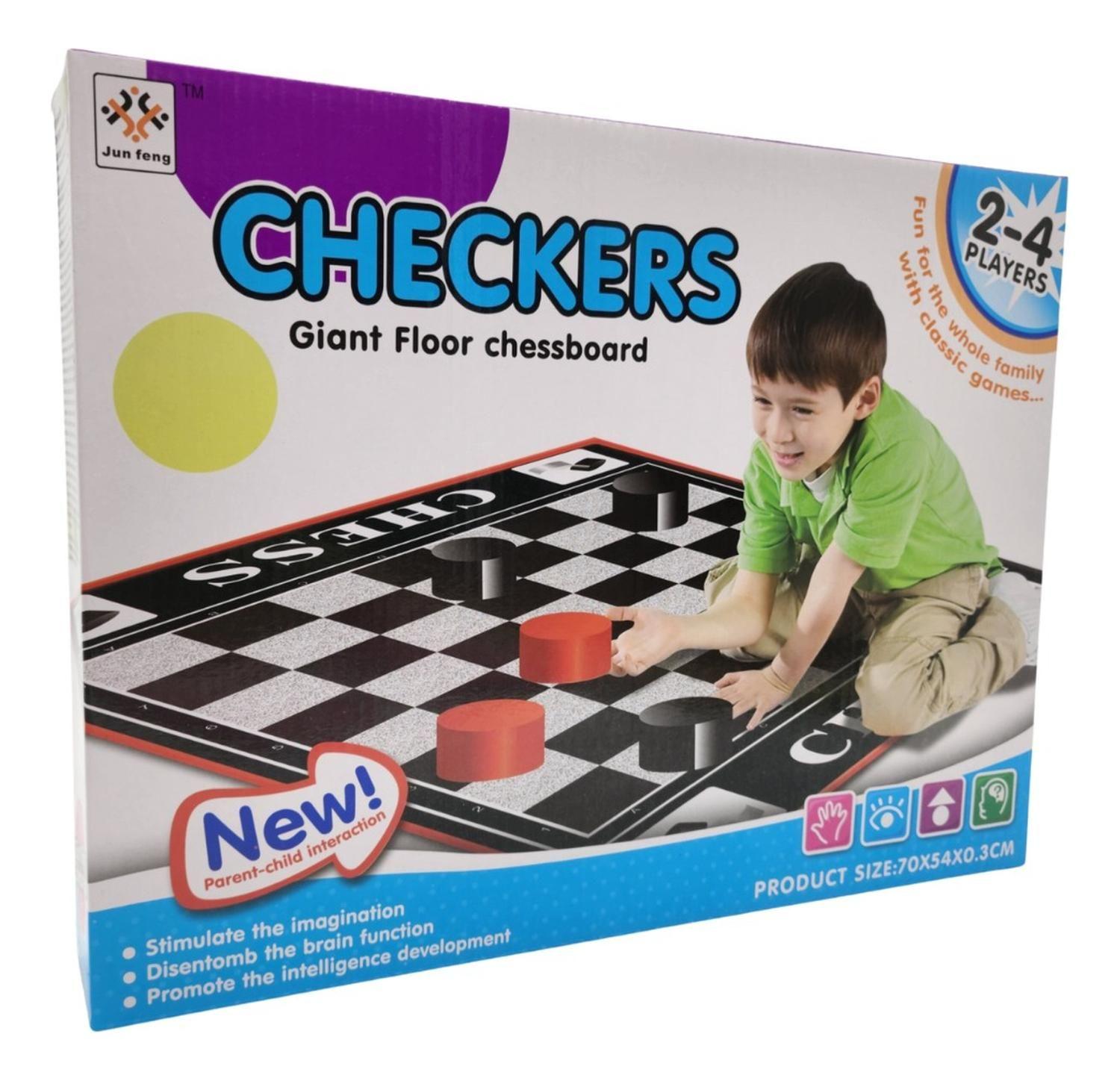 Juego Tablero Juego De Damas Alfombra De Entretención Niños-0