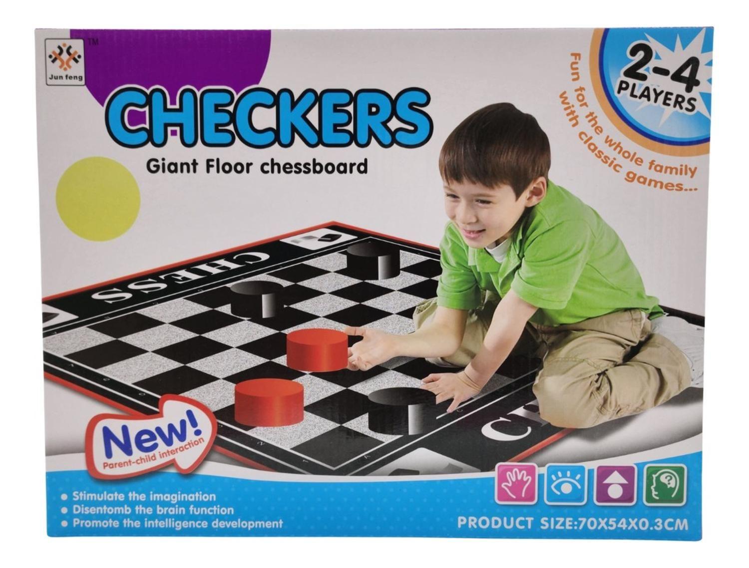 Juego Tablero Juego De Damas Alfombra De Entretención Niños-1