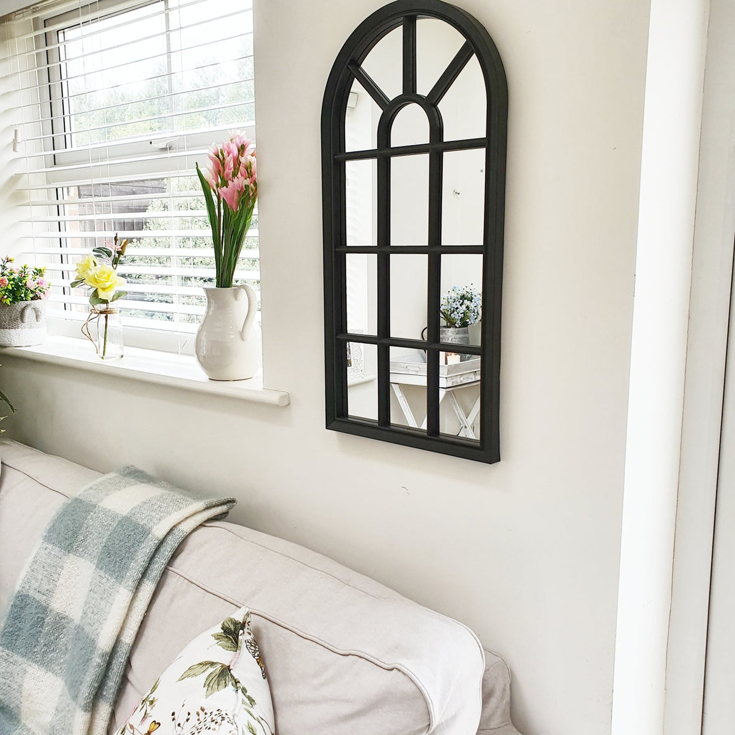 Marco Espejo Decorativo Forma De Ventana Vintage Alargado N-2