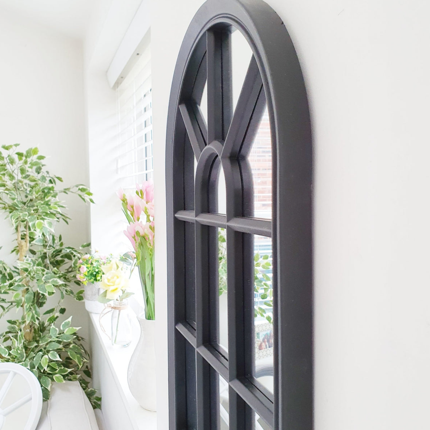 Marco Espejo Decorativo Forma De Ventana Vintage Alargado N-5