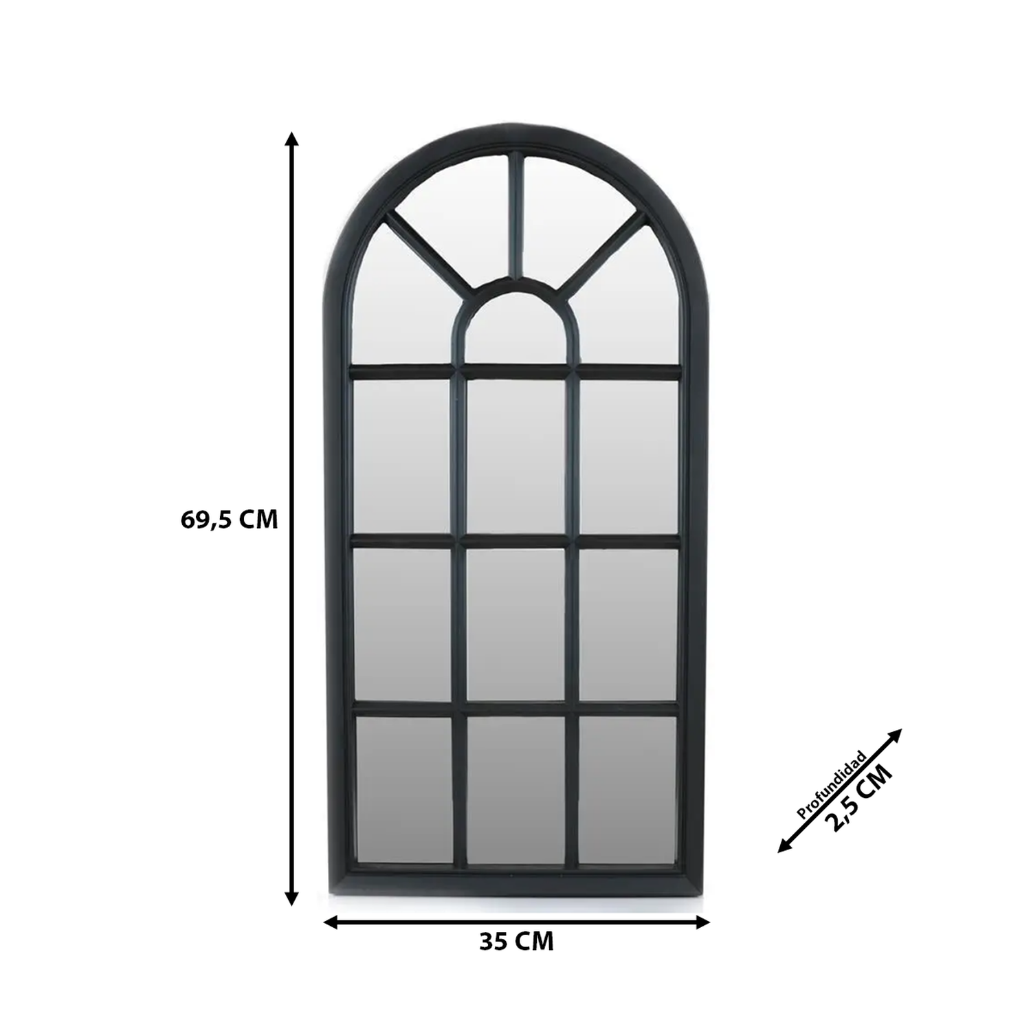 Marco Espejo Decorativo Forma De Ventana Vintage Alargado N-8