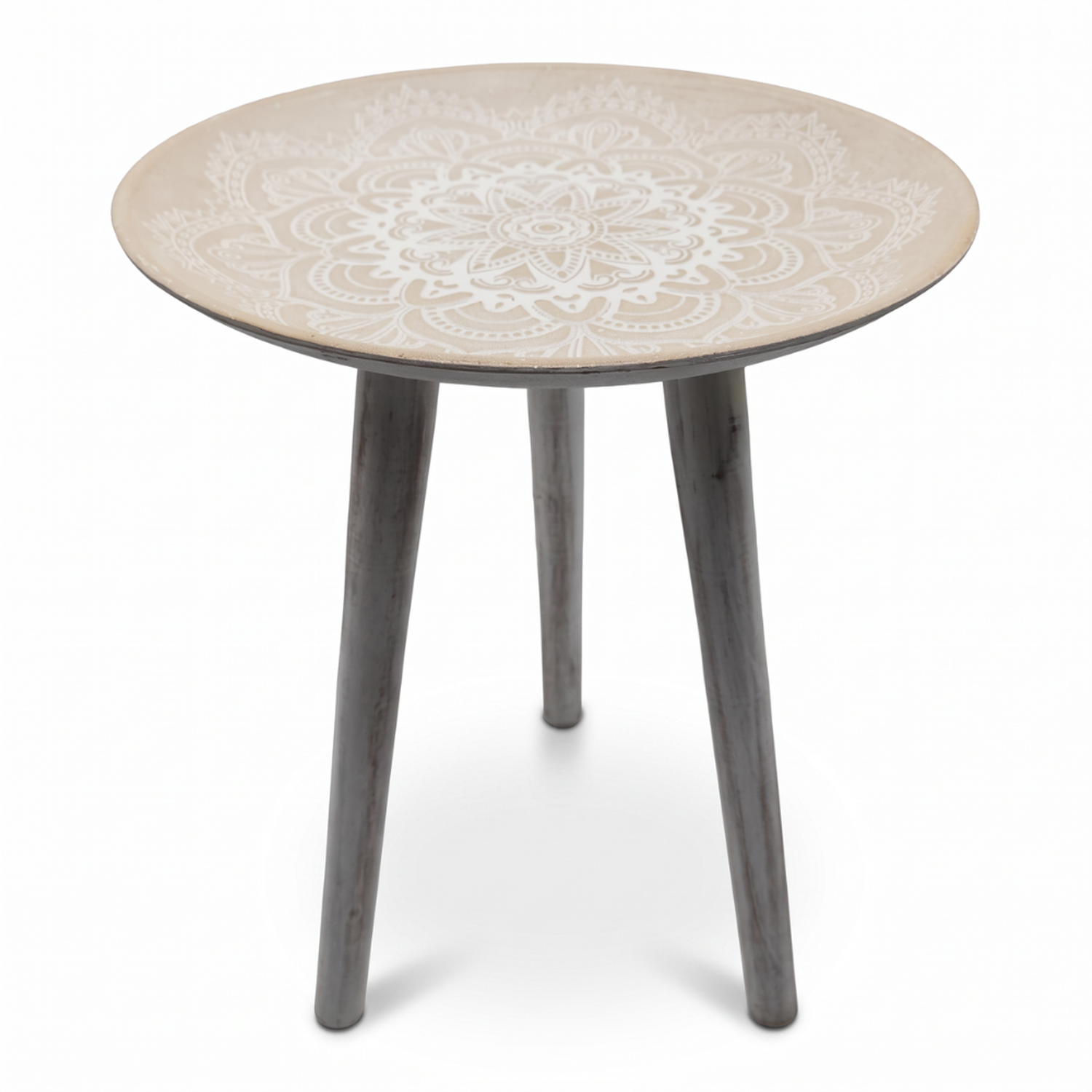 Mesa De Centro Redonda Lateral Salon Mesa Diseño Mandala-0