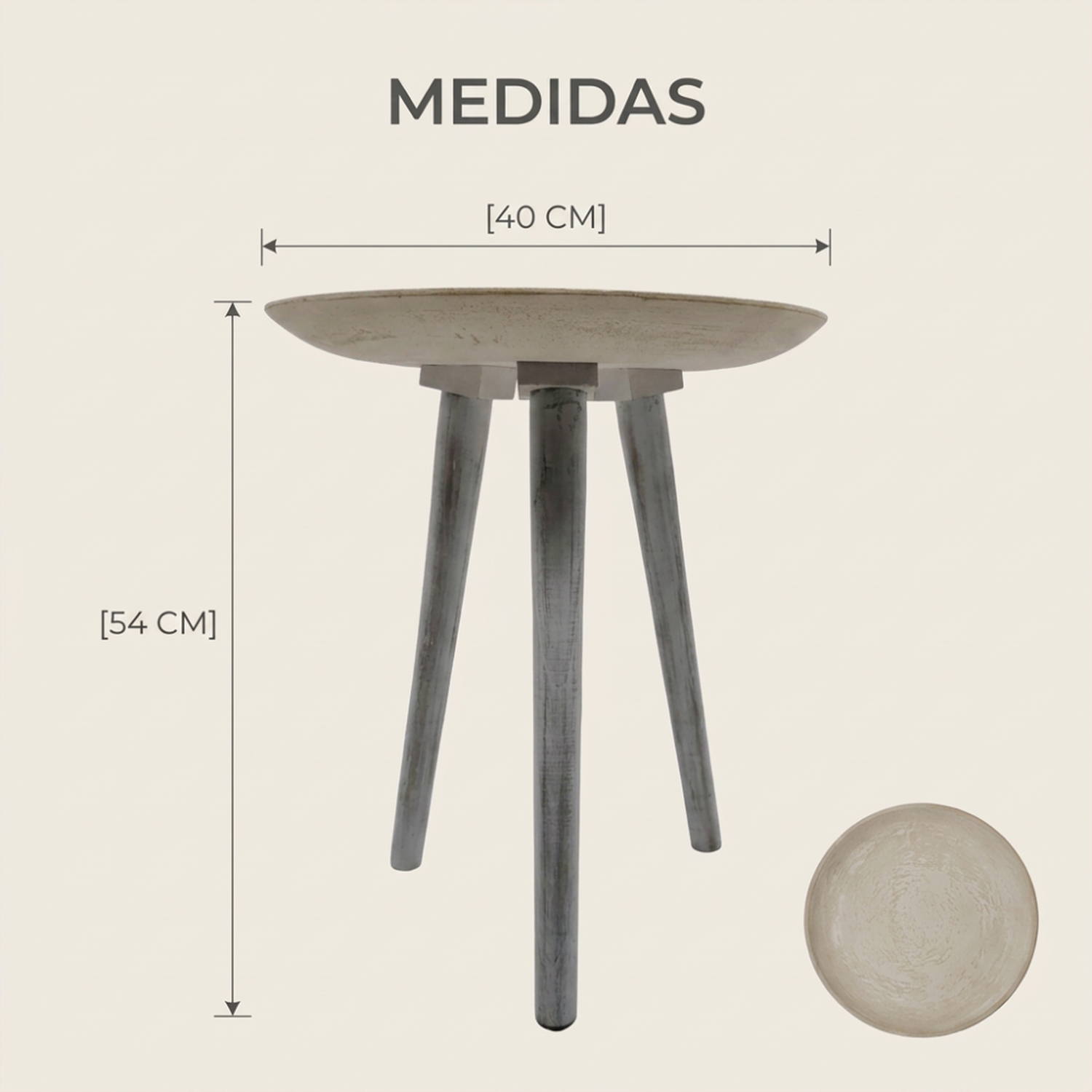 Mesa De Centro Redonda Lateral Salon Mesa Diseño Mandala-6