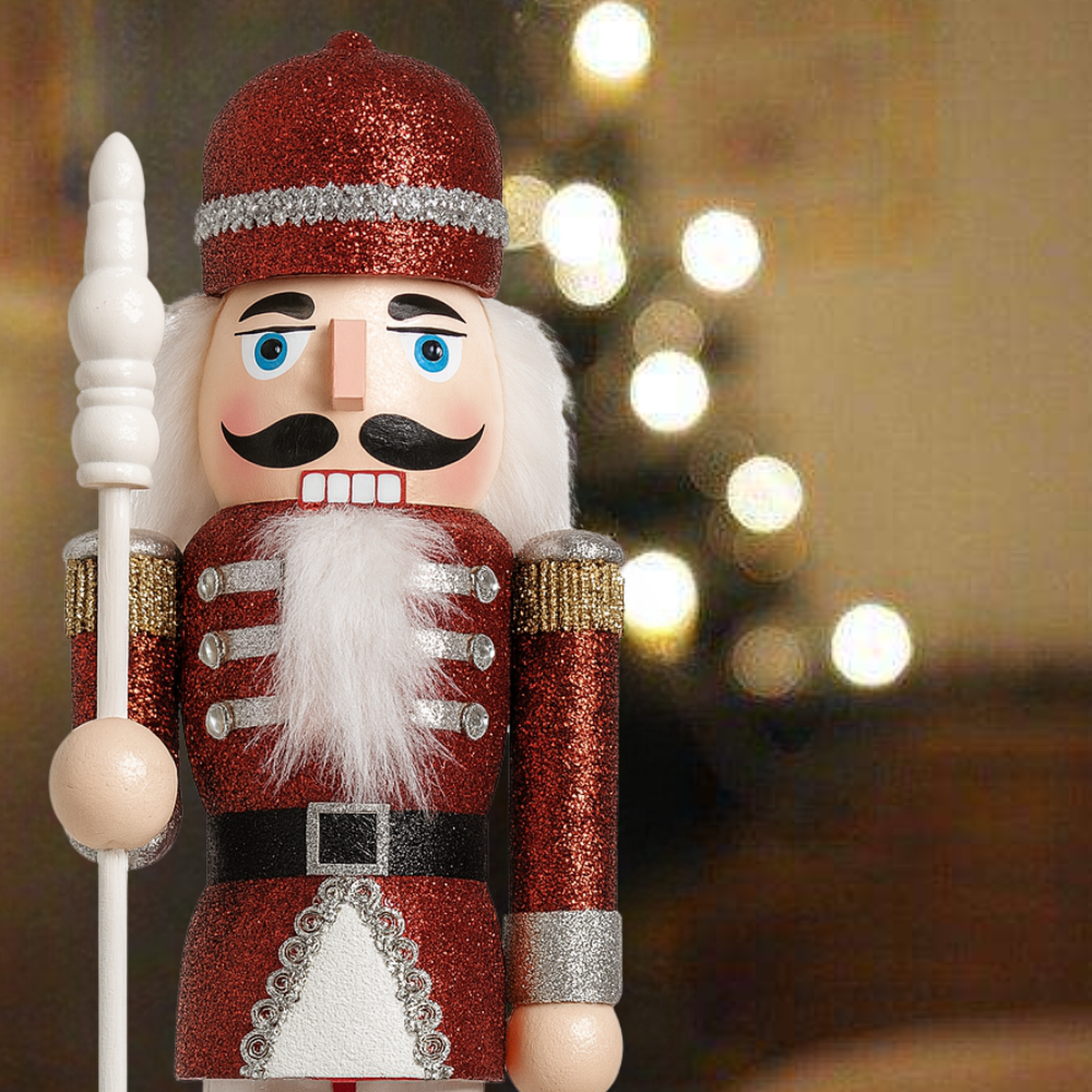 Muñeco Cascanueces Madera 38 Cm Adorno Navideño Decorativo-2
