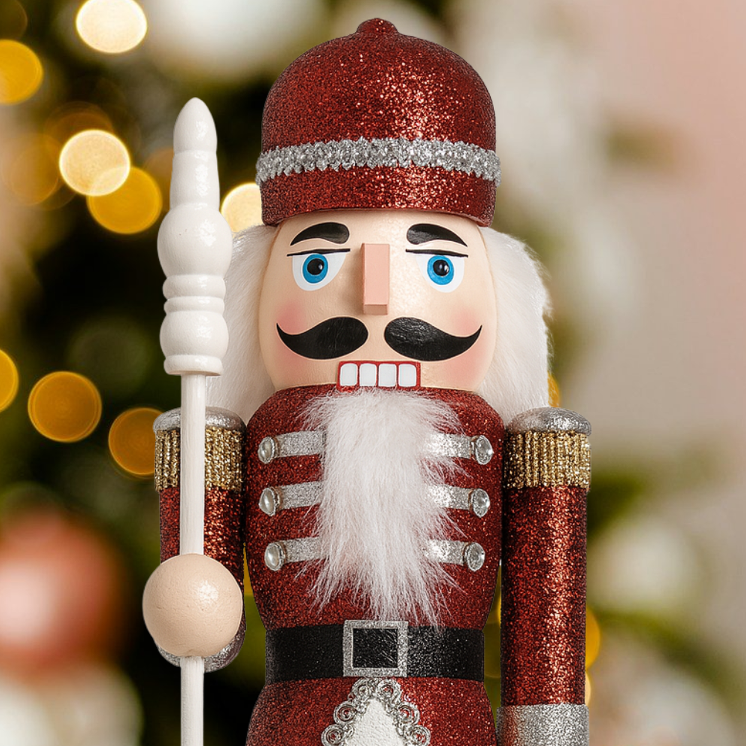 Muñeco Cascanueces Madera 38 Cm Adorno Navideño Decorativo-3