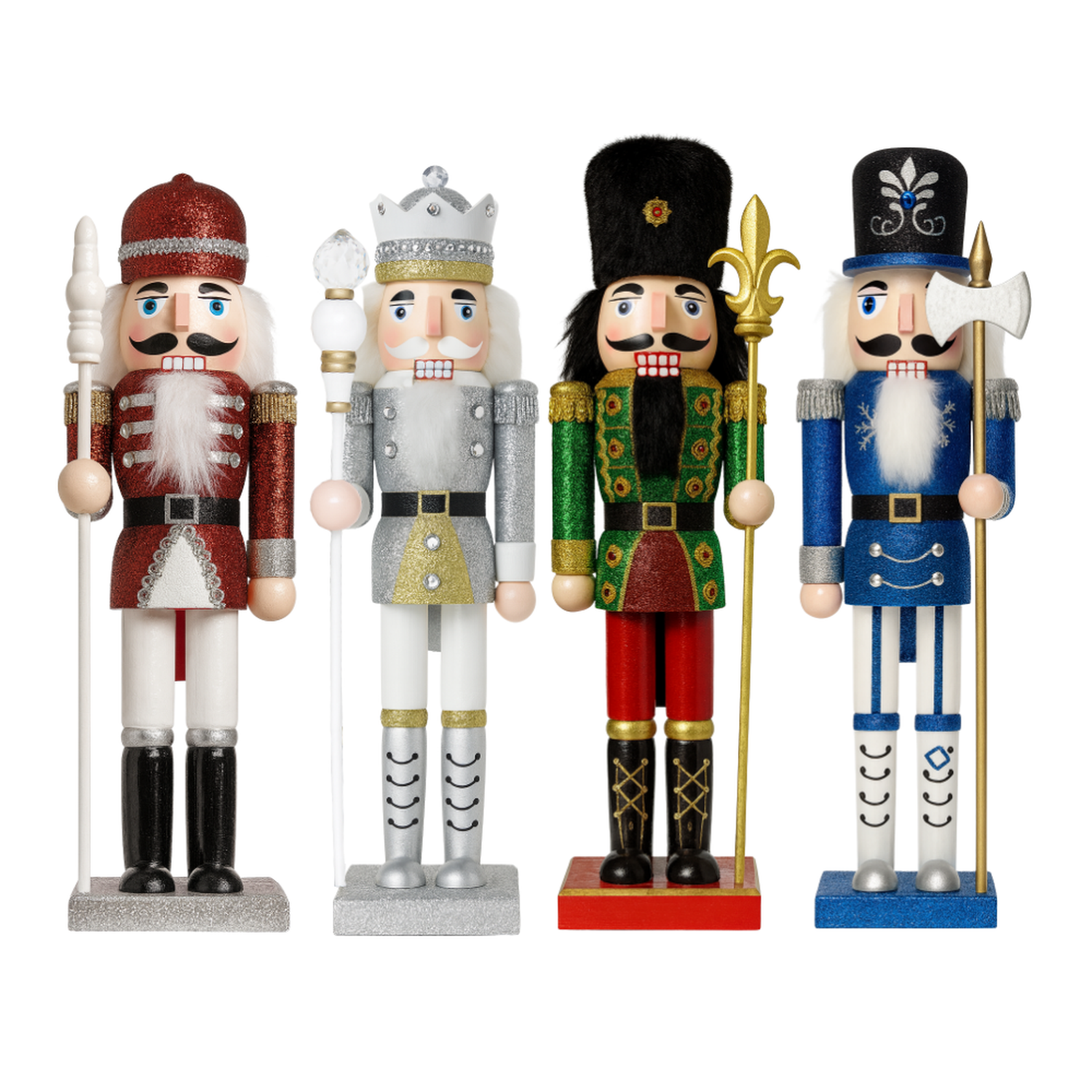 Muñeco Cascanueces Madera 38 Cm Adorno Navideño Decorativo-4