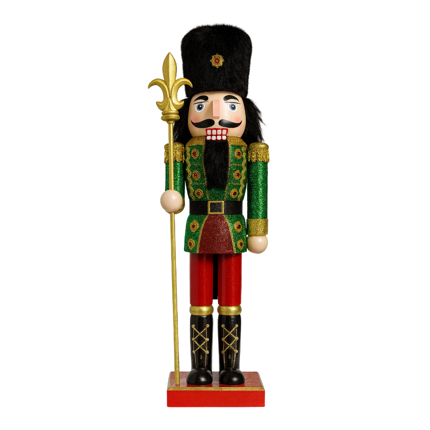 Muñeco Cascanueces Madera 38 Cm Adorno Navideño Decorativo-0