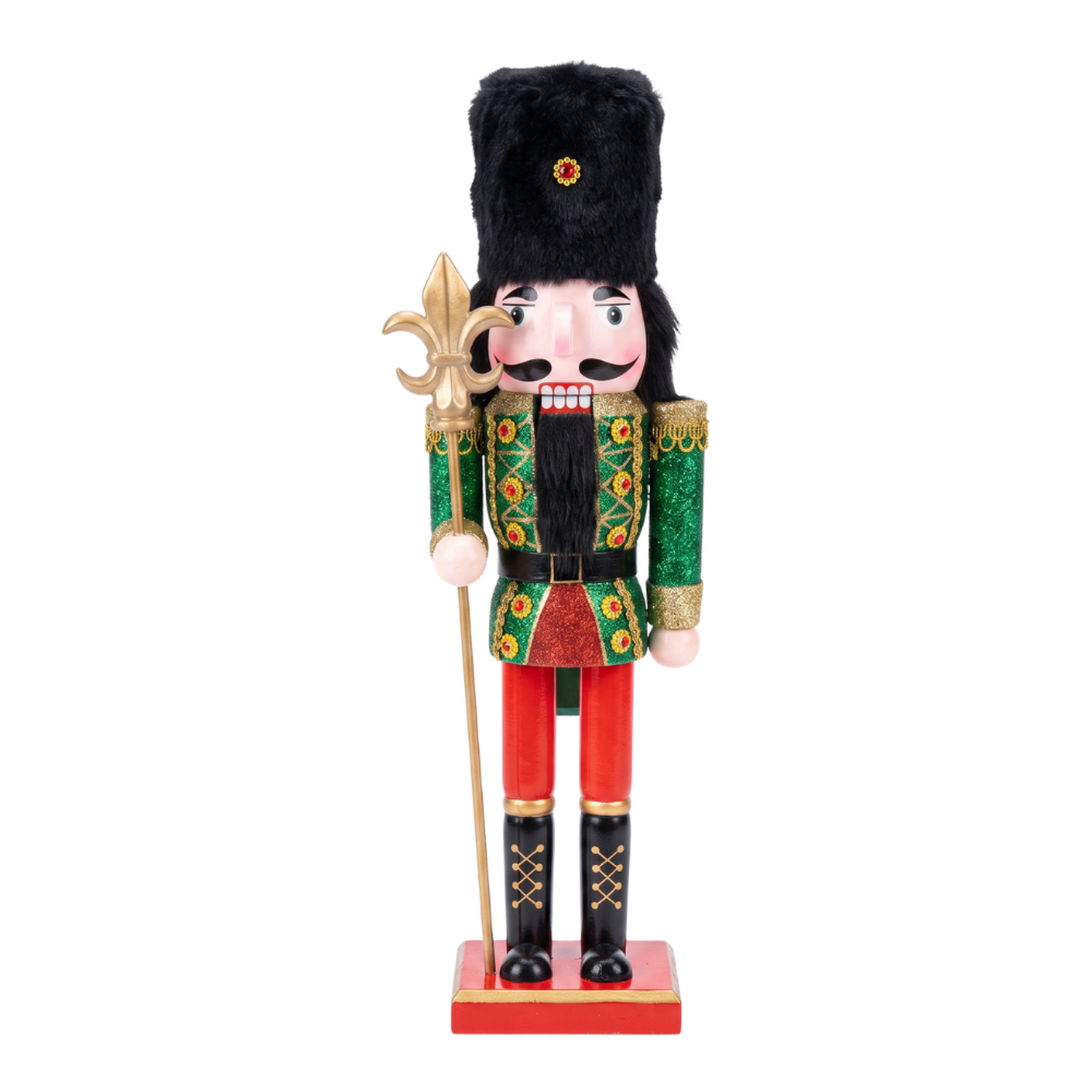 Muñeco Cascanueces Madera 38 Cm Adorno Navideño Decorativo-0