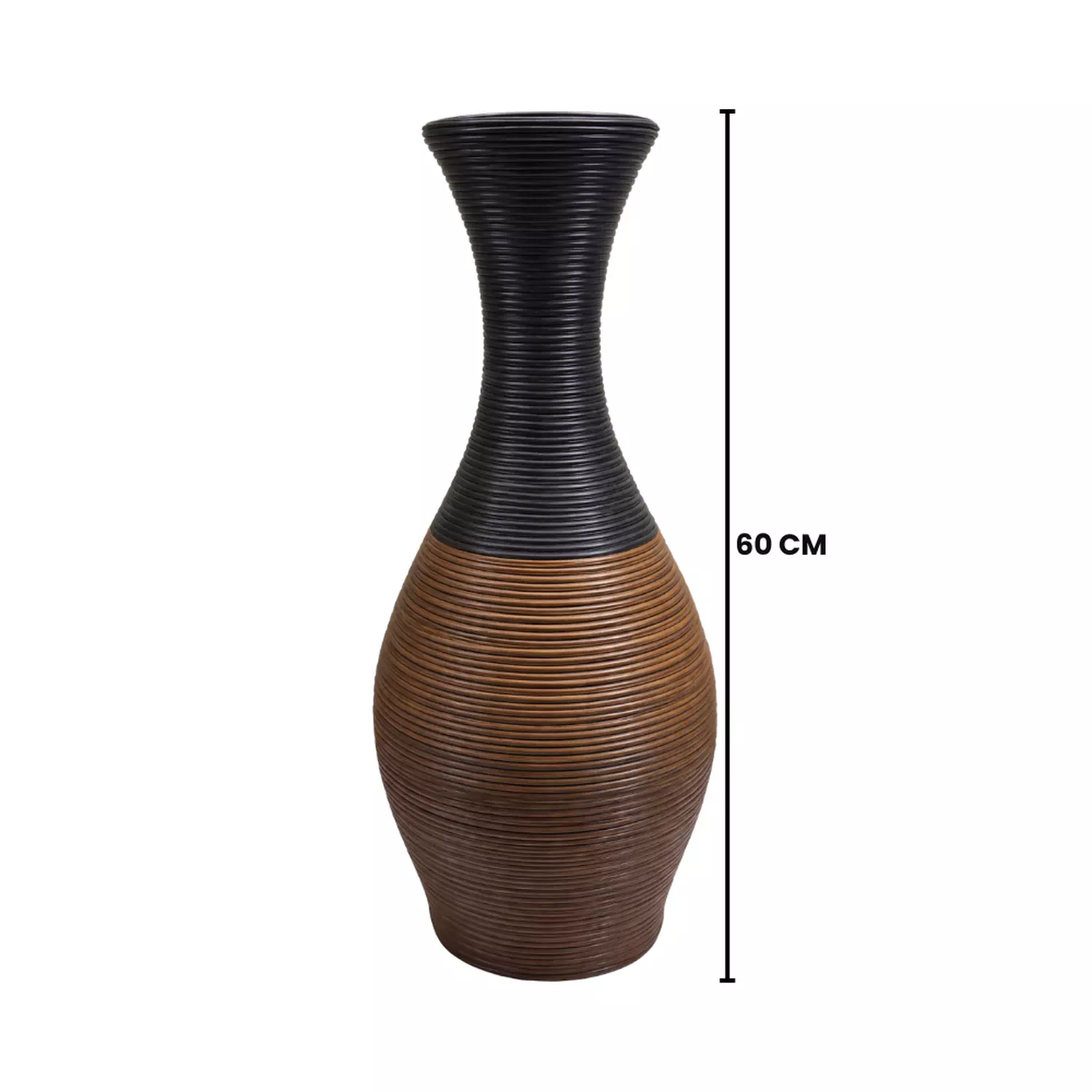 Jarron Florero Decorativo Tejido Rattan Moderno Cafes 60 CM-4
