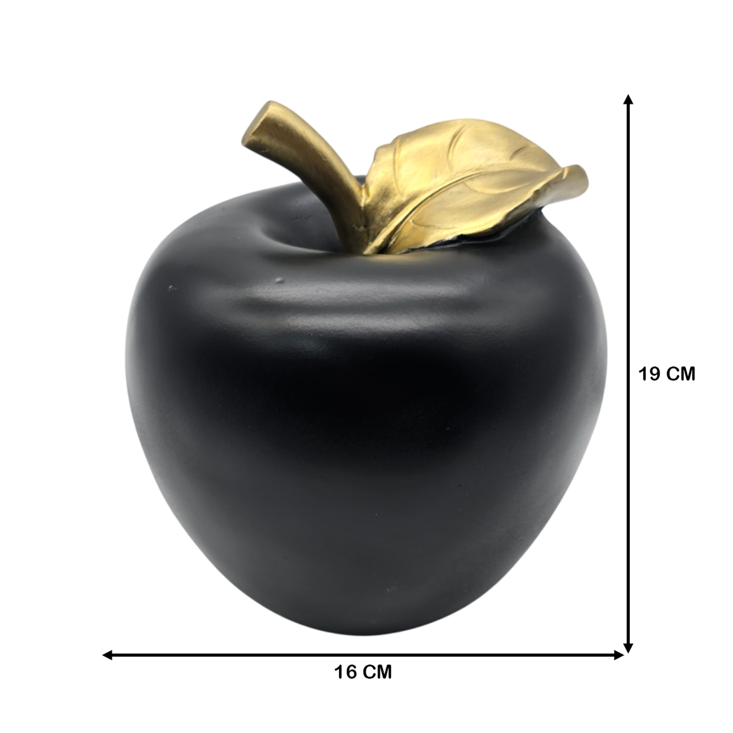 Figura Adorno De Manzana Negra Decorativa En Resina Moderna-3