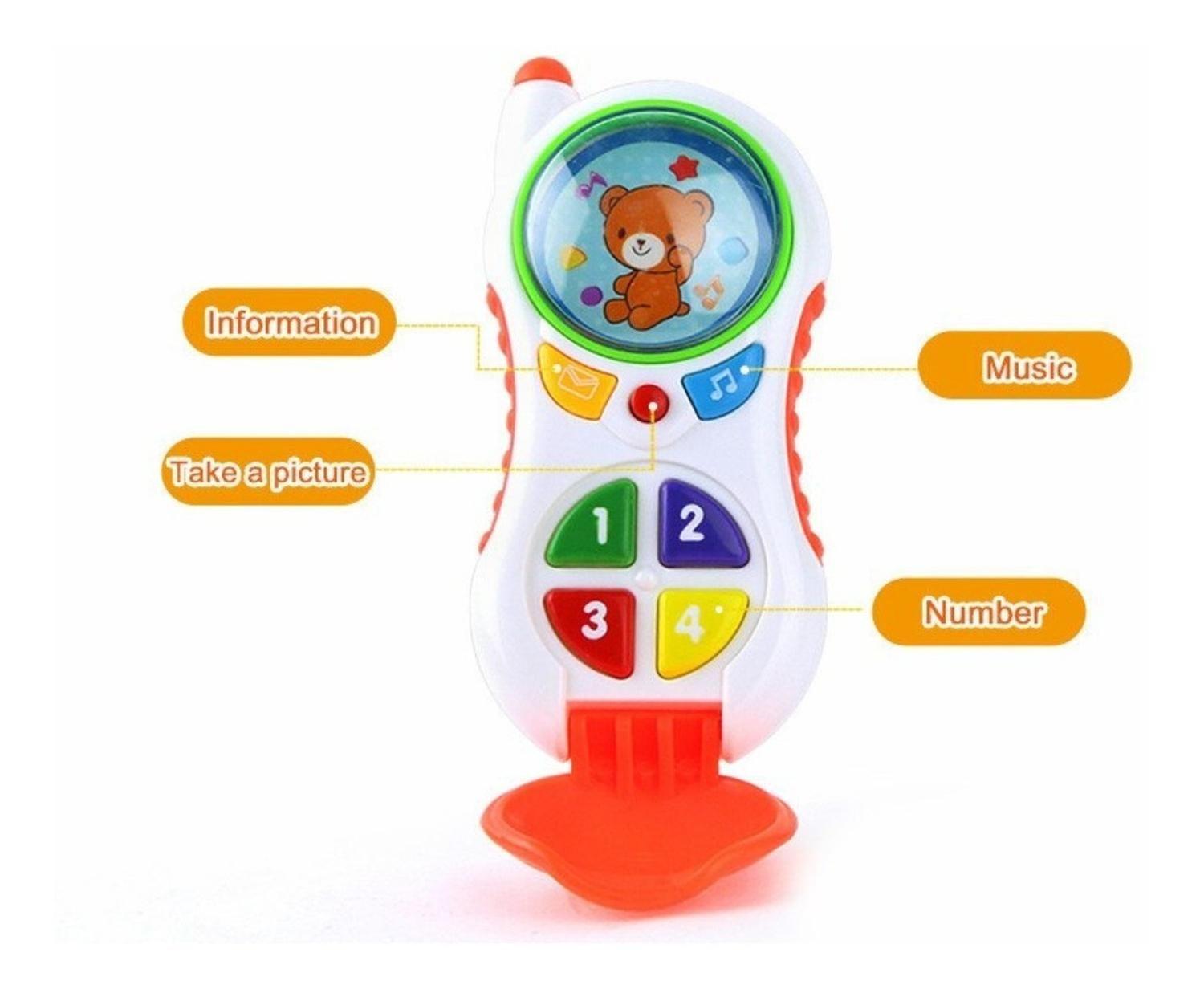 Teléfono Celular Bebe Juguete Fono Luz Sonidos Y Botones-6