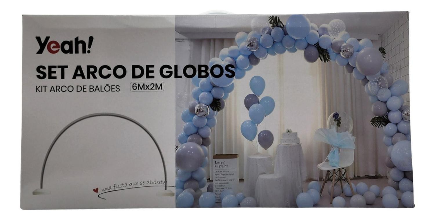 Set Arco De Globos Cumpleaños Fiestas Rosado 186 Piezas-1