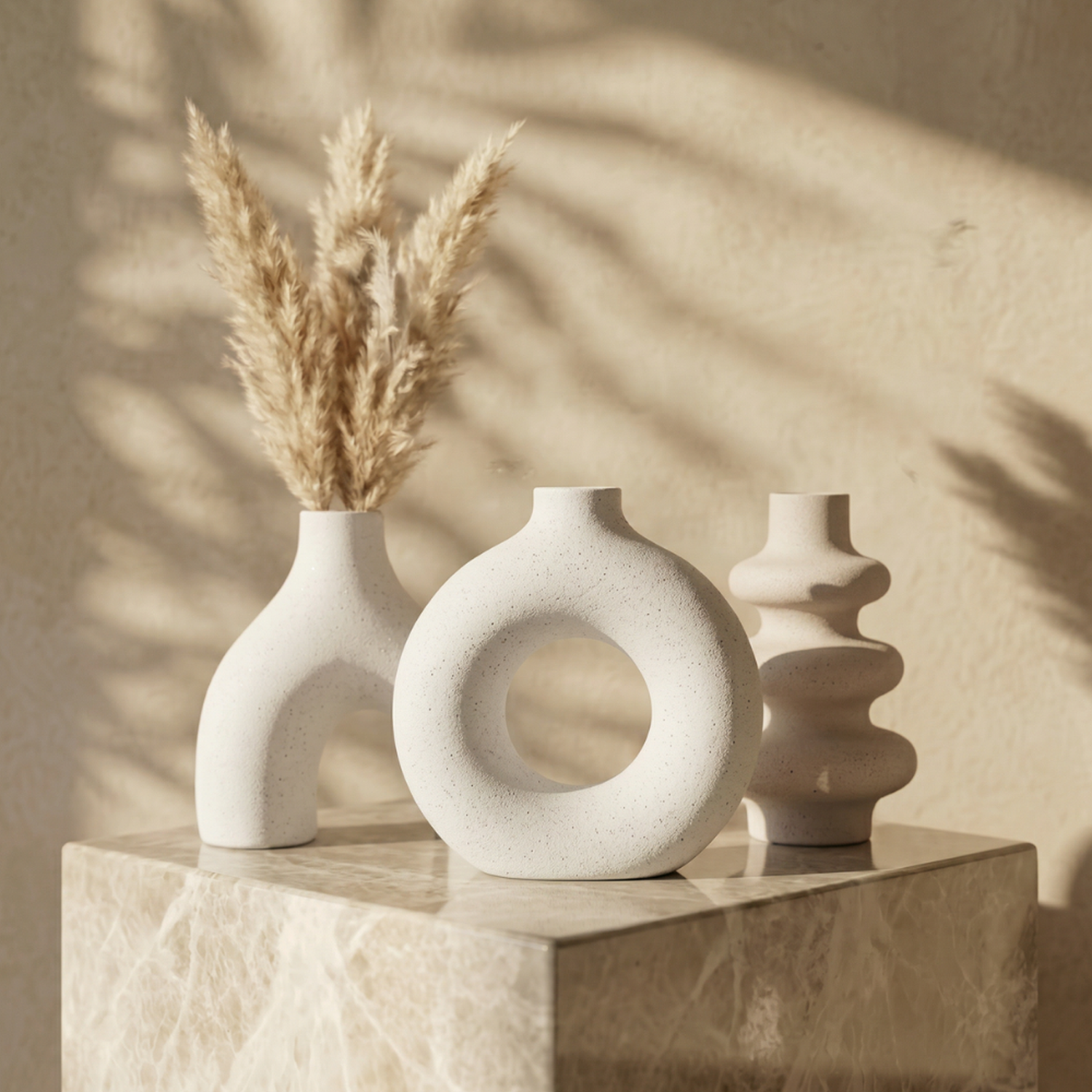 Set 3 Floreros de Ceramica Decorativos Estilo Nordico Hogar-2
