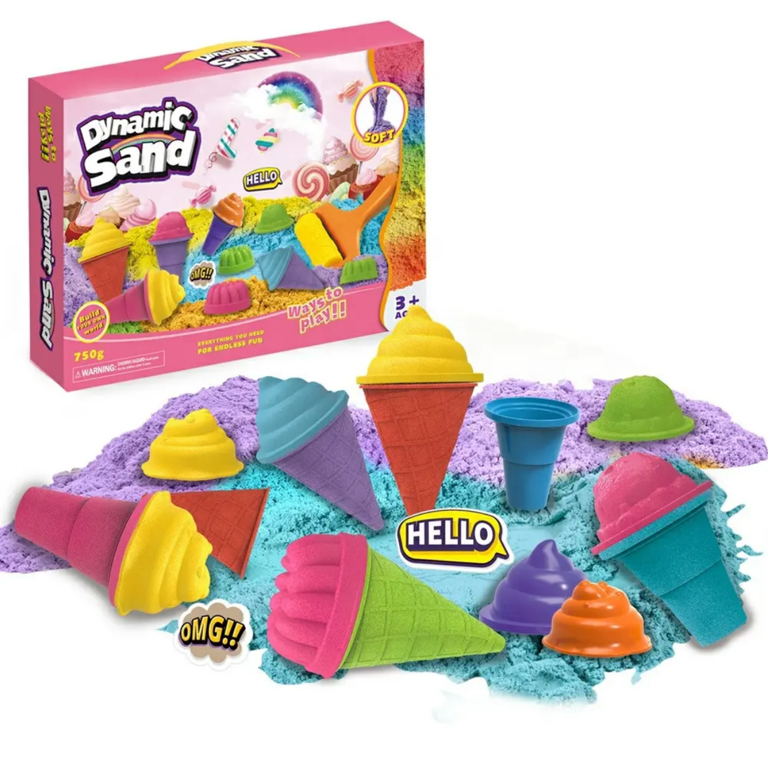 Set De Arena Magia Completo Heladeria y Dulces Magic Sand-1