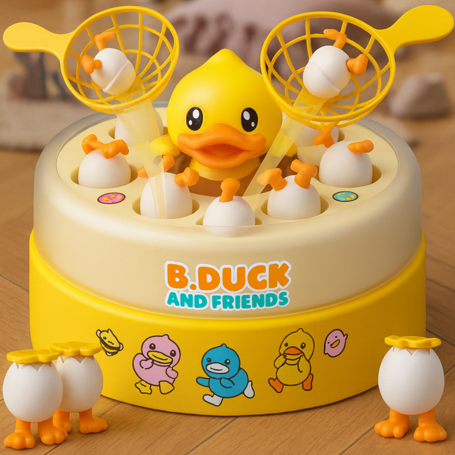 Juego De Mesa Captura Patitos Saltador Infantil Giratorio-4