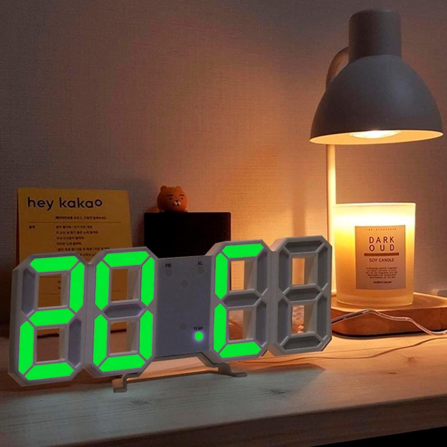 Reloj Despertador Digital Led 3d De Escritorio O Muro-3