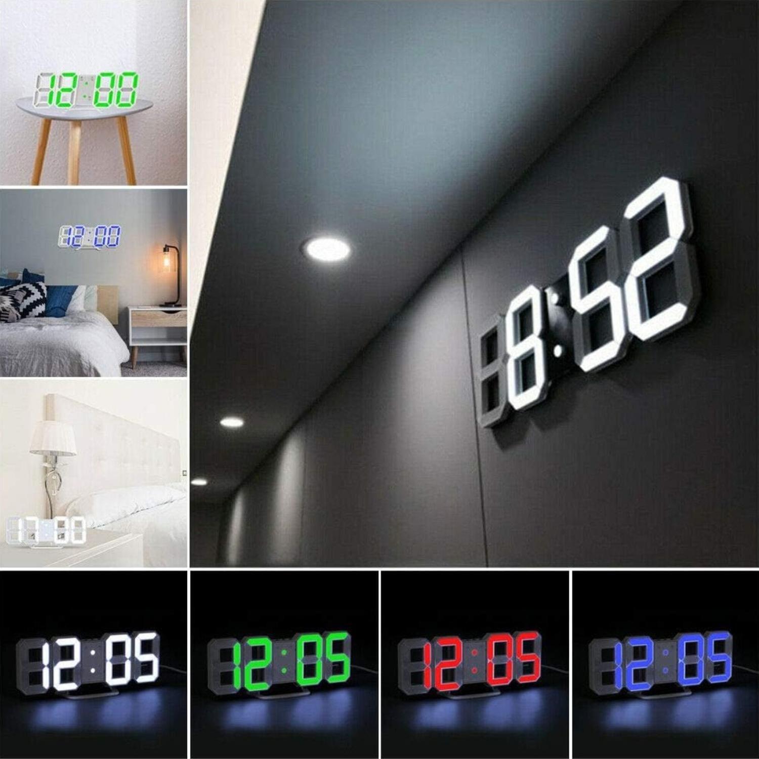 Reloj Despertador Digital Led 3d De Escritorio O Muro-5