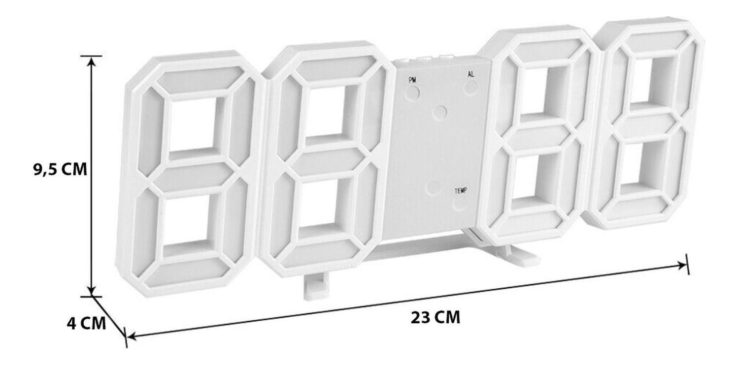 Reloj Despertador Digital Led 3d De Escritorio O Muro-6