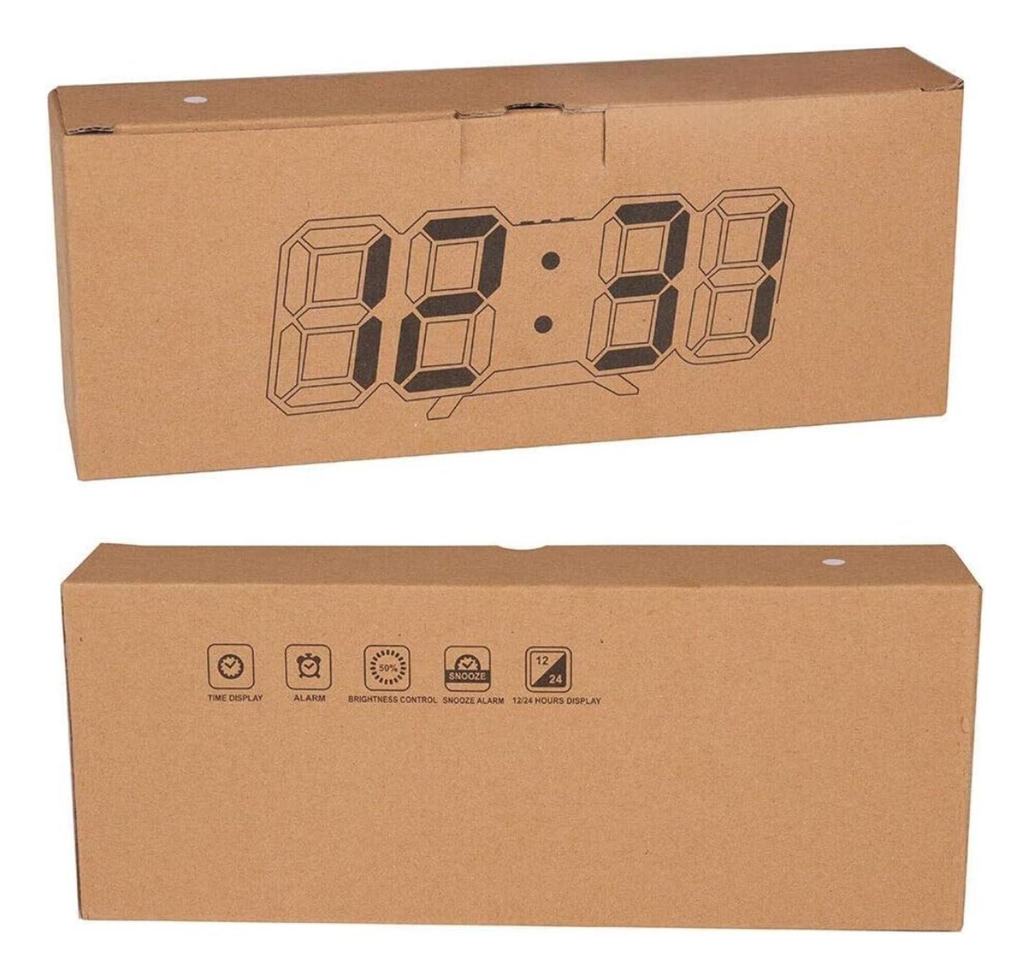 Reloj Despertador Digital Led 3d De Escritorio O Muro-8