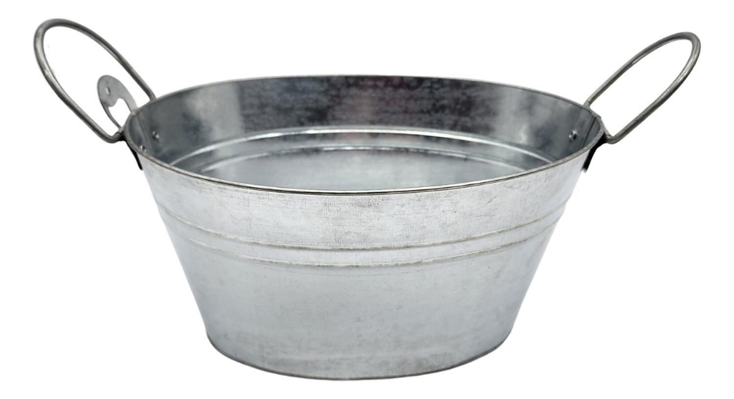 Hielera Metalica Vintage Con Asas Champaña Hielo Tragos P-1
