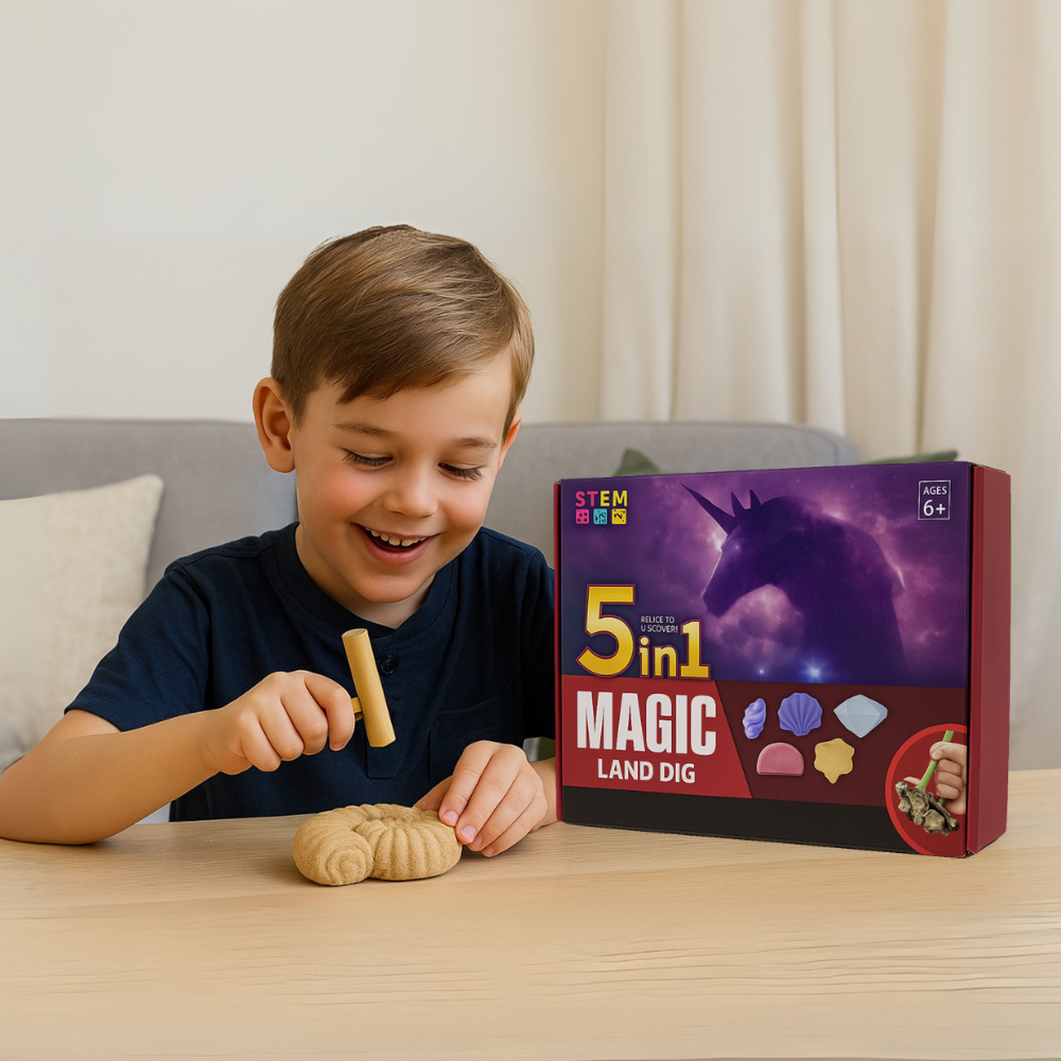 Kit De Excavación Magic 5 En 1 Juguete Educativo Infantil-2