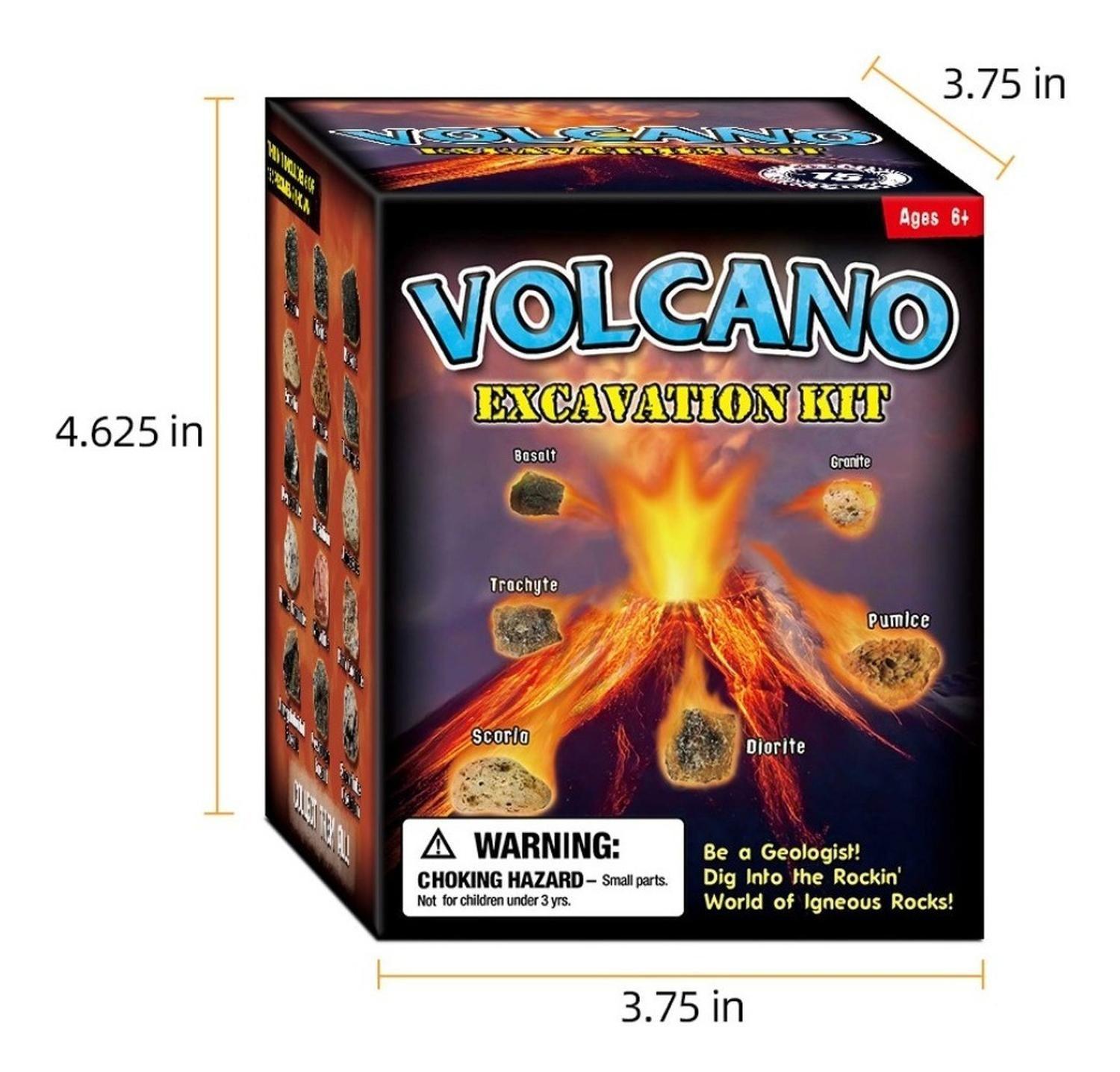 Kit De Excavación Volcán Piedras Volcánicas Juego Educativo-2