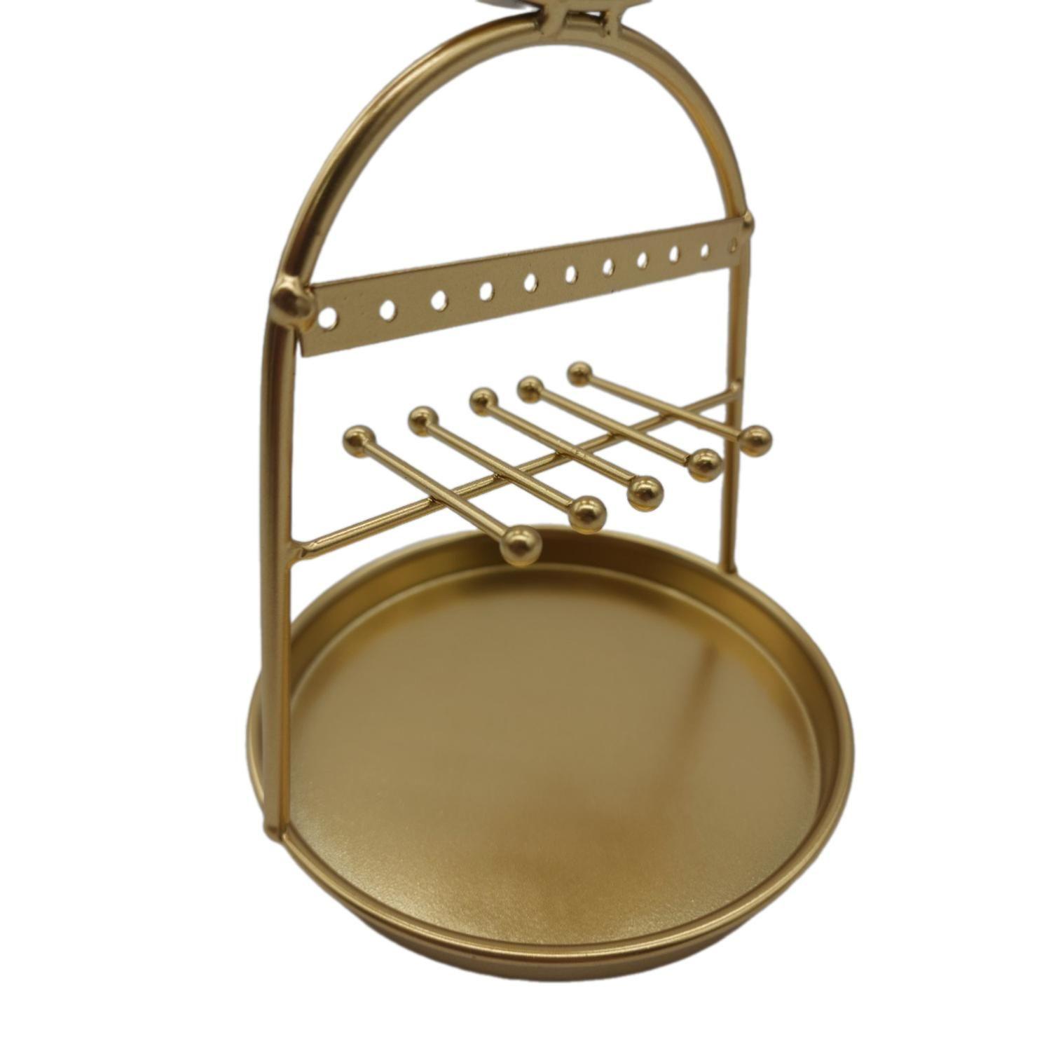 Espejo De Conejo Soporte Organizador Joyas Nordico Dorado-3