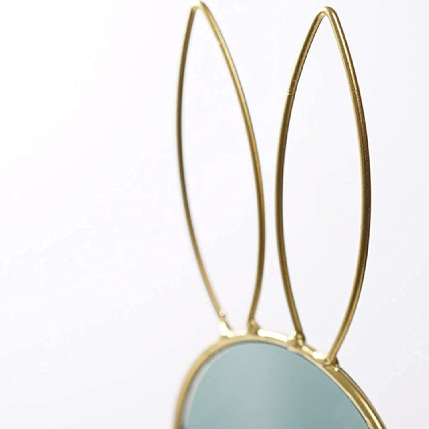 Espejo De Conejo Soporte Organizador Joyas Nordico Dorado-4