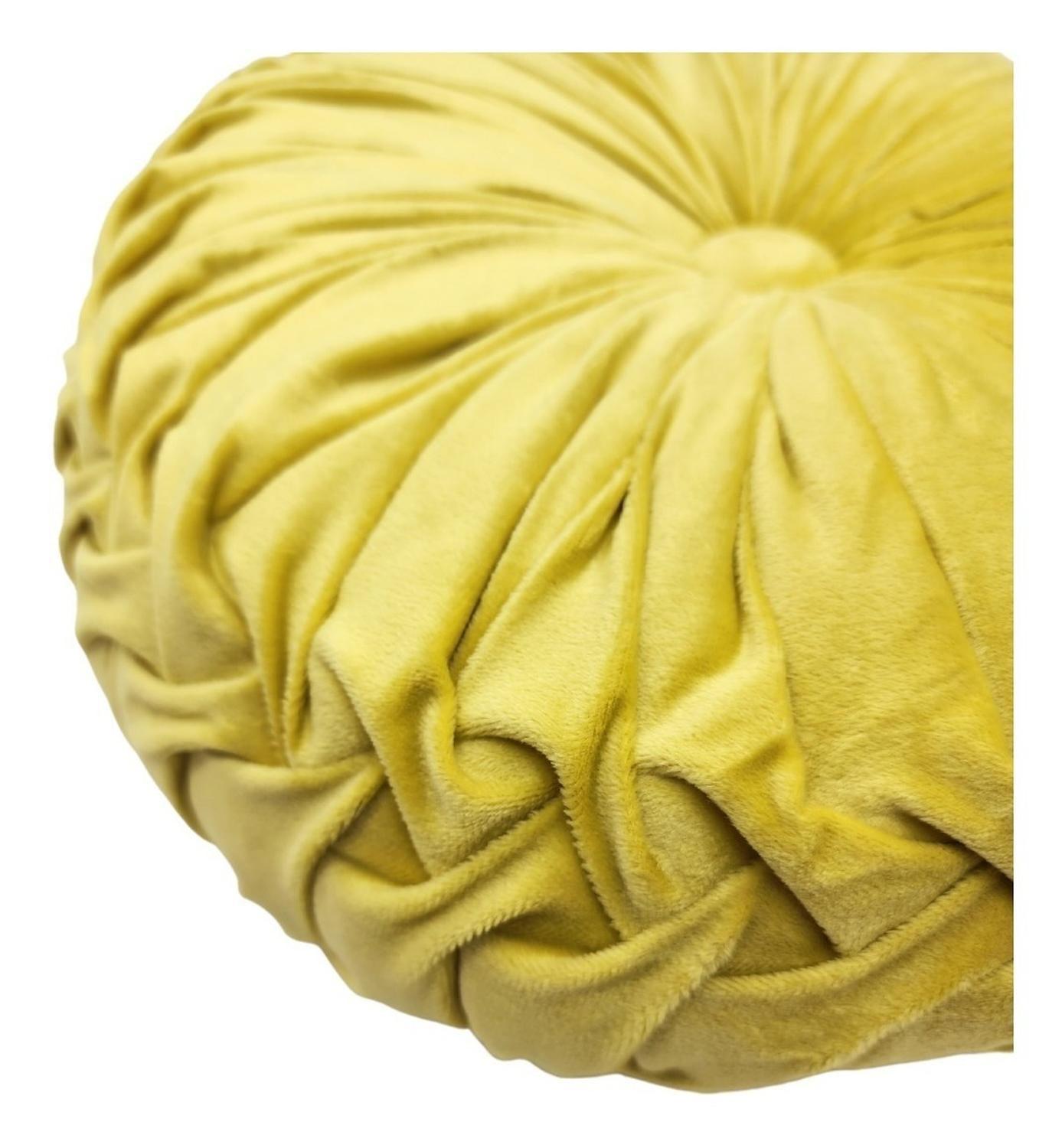 Cojín De Terciopelo Redondo Grande Para Sillón Tela Velvet-1