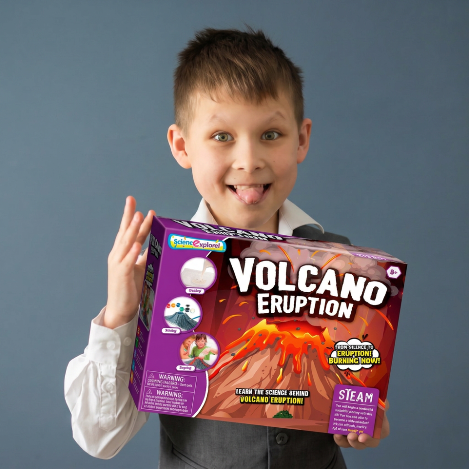 Kit Experimento Erupción Volcán Juguete Didáctico Educativo-3