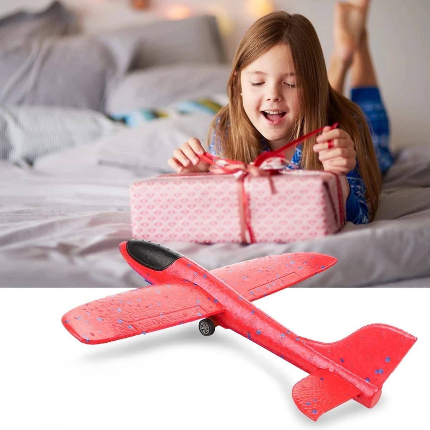 Juguete Avion Planeador Con Pistola Disparo Aereo Niños-3