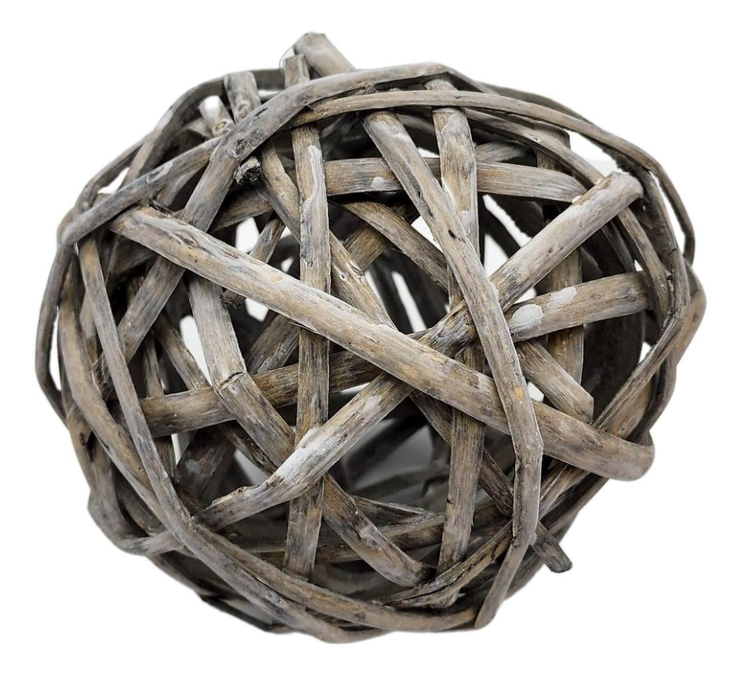 Esfera De Mimbre Para Decoración Pelotas De Mimbre Gris-0