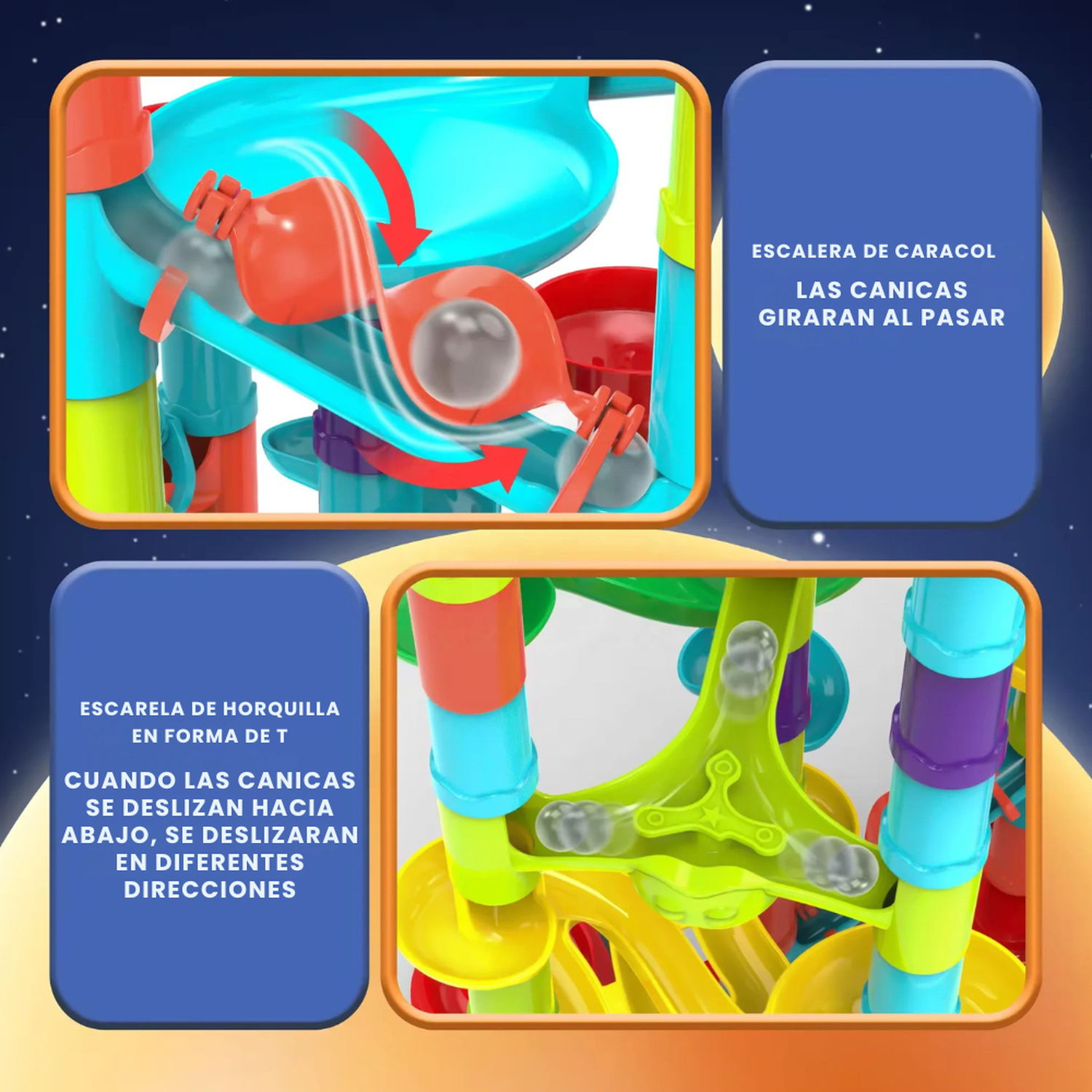 Pista De Bolitas 197 Piezas Bloques De Construccion Tobogan-3