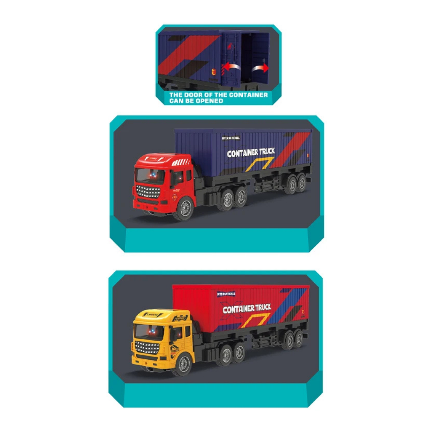 Camion Contenedor A Control Remoto Rc Juguete Con Luces-7