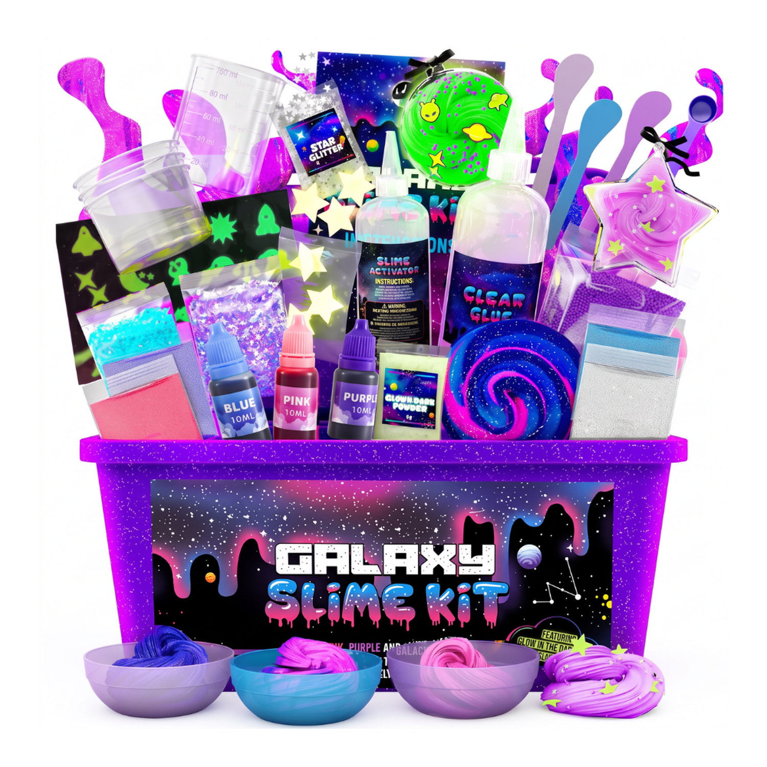 Kit Para Hacer Slime Completo Con Accesorios Y Maletín Infantil-0