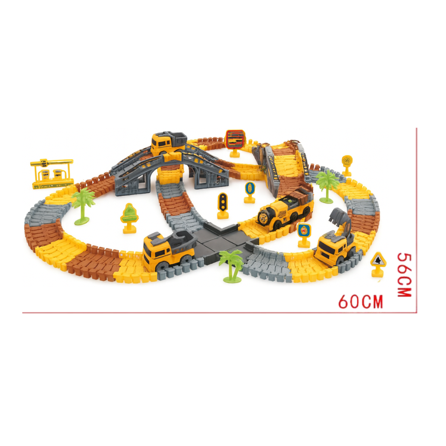 Pista de Carreras Juguete Camion de Construccion 235 Piezas-4